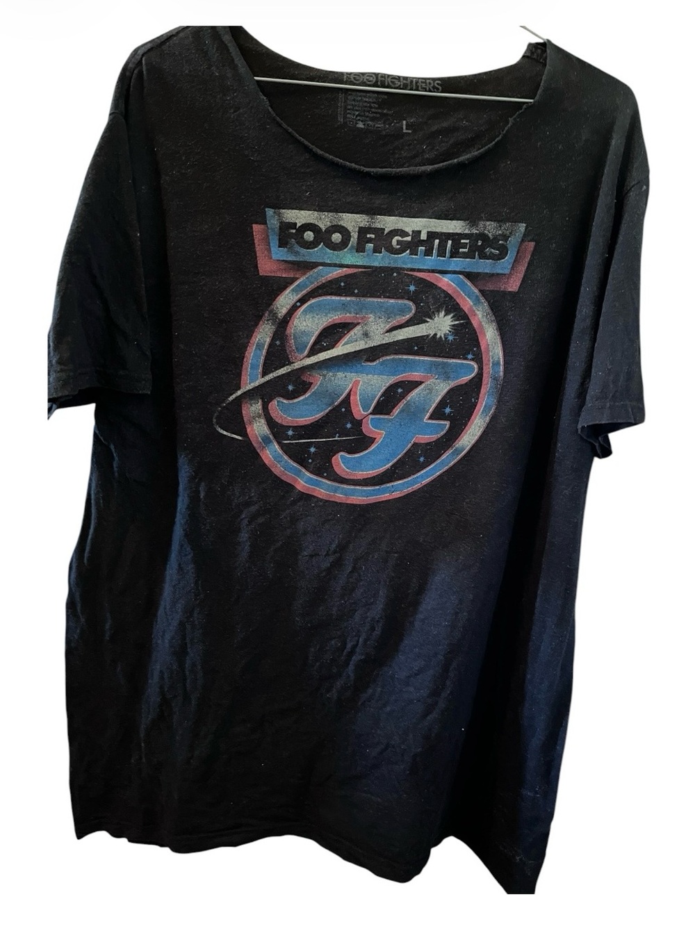 Foo Fighters Black Graphic Band Tee T-Shirt Size Large